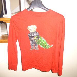 POLO RALPH LAUREN M(10-12) 150/76 Teddy Bear Christmas shirt